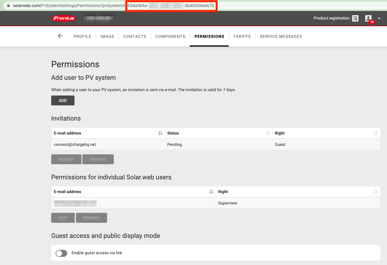 Charge HQ Fronius Inverter Configuration